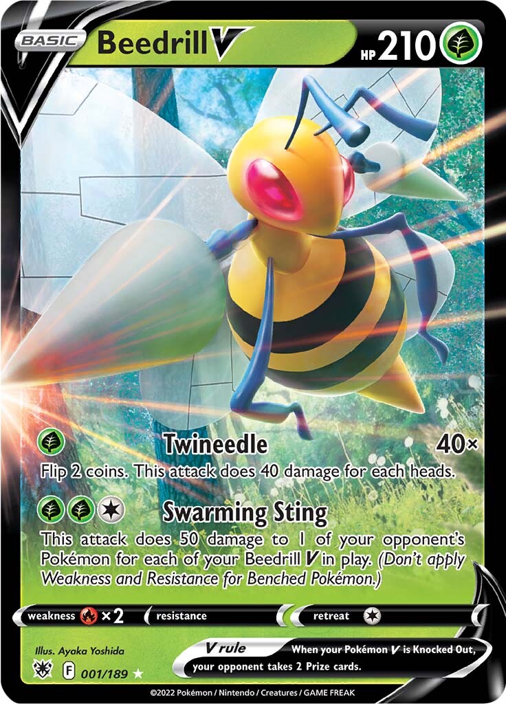 Beedrill V (001/189) [Sword & Shield: Astral Radiance] | Pegasus Games WI