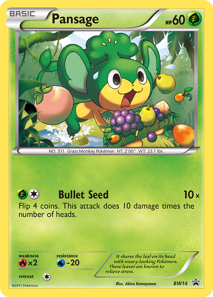 Pansage (BW14) [Black & White: Black Star Promos] | Pegasus Games WI