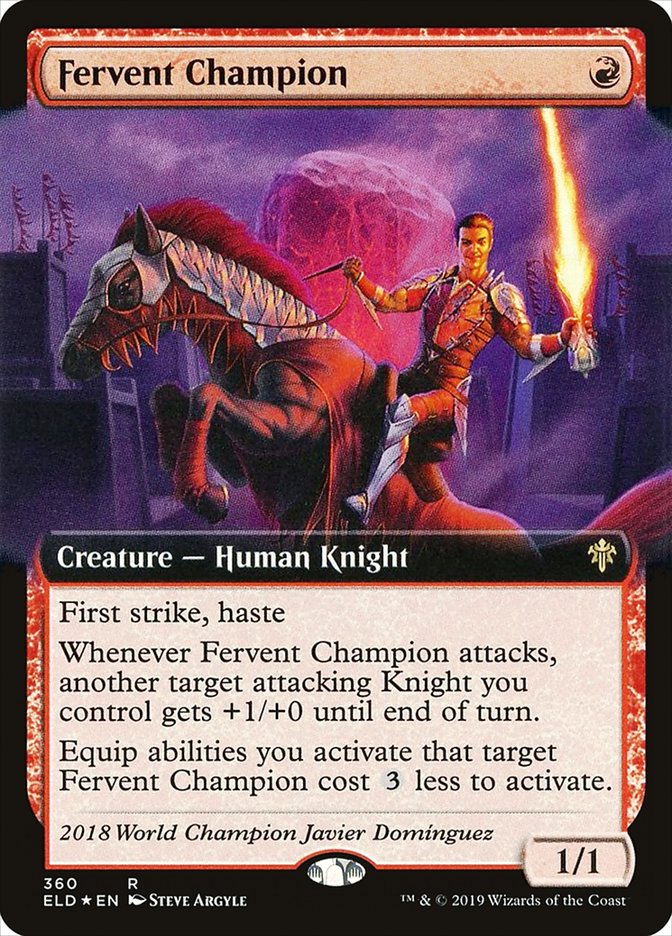 Fervent Champion (Extended Art) [Throne of Eldraine] | Pegasus Games WI