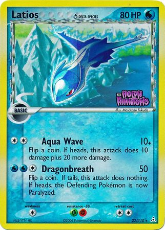 Latios (22/110) (Delta Species) (Stamped) [EX: Holon Phantoms] | Pegasus Games WI