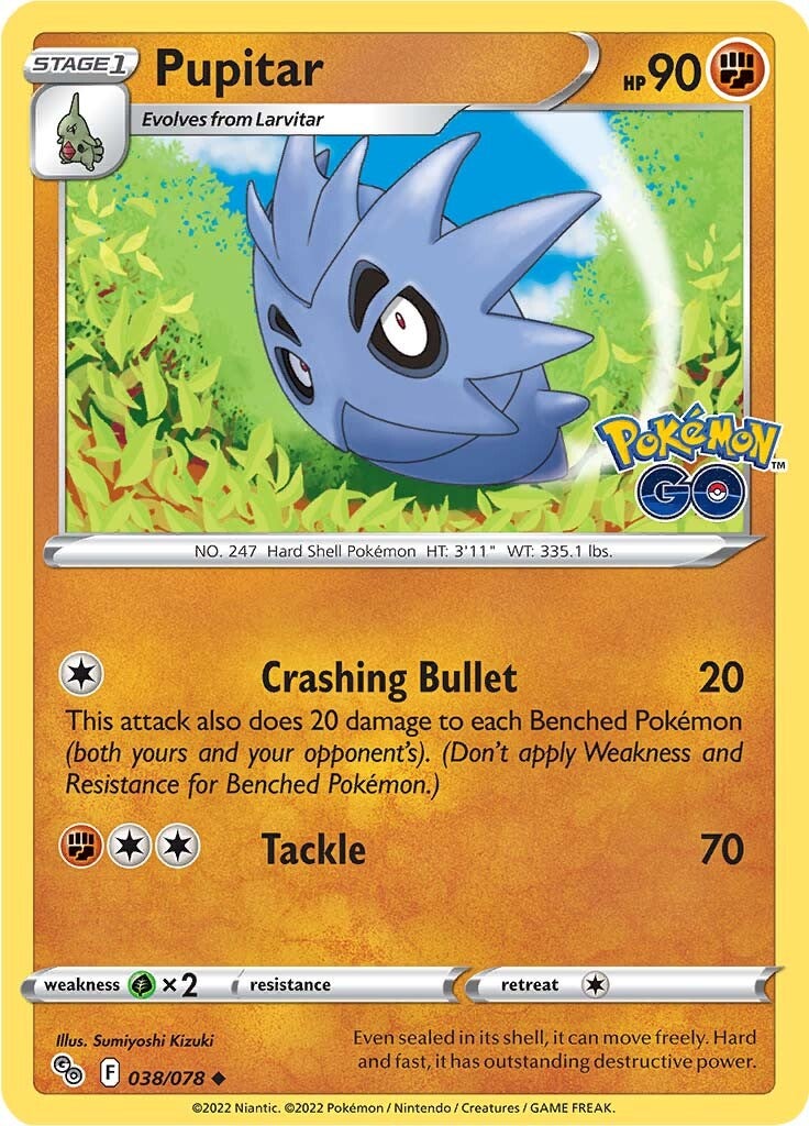 Pupitar (038/078) [Pokémon GO] | Pegasus Games WI