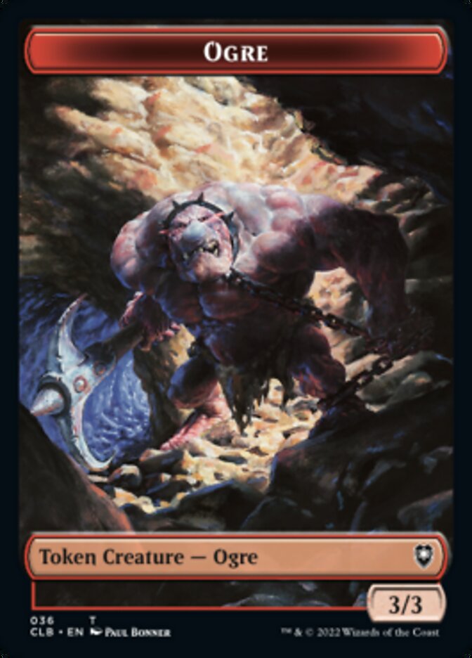 Boar // Ogre Double-Sided Token [Commander Legends: Battle for Baldur's Gate Tokens] | Pegasus Games WI