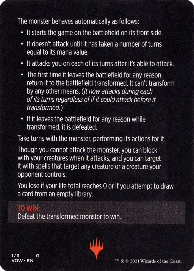 Monster of The Week (Magic Minigame) [Innistrad: Crimson Vow Minigame] | Pegasus Games WI