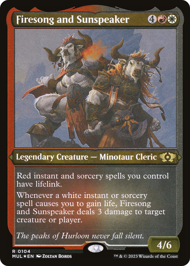 Firesong and Sunspeaker (Foil Etched) [Multiverse Legends] | Pegasus Games WI