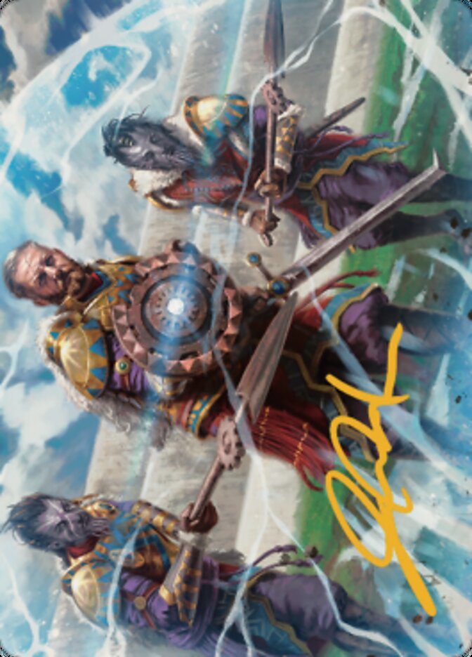 Argivian Phalanx Art Card (Gold-Stamped Signature) [Dominaria United Art Series] | Pegasus Games WI