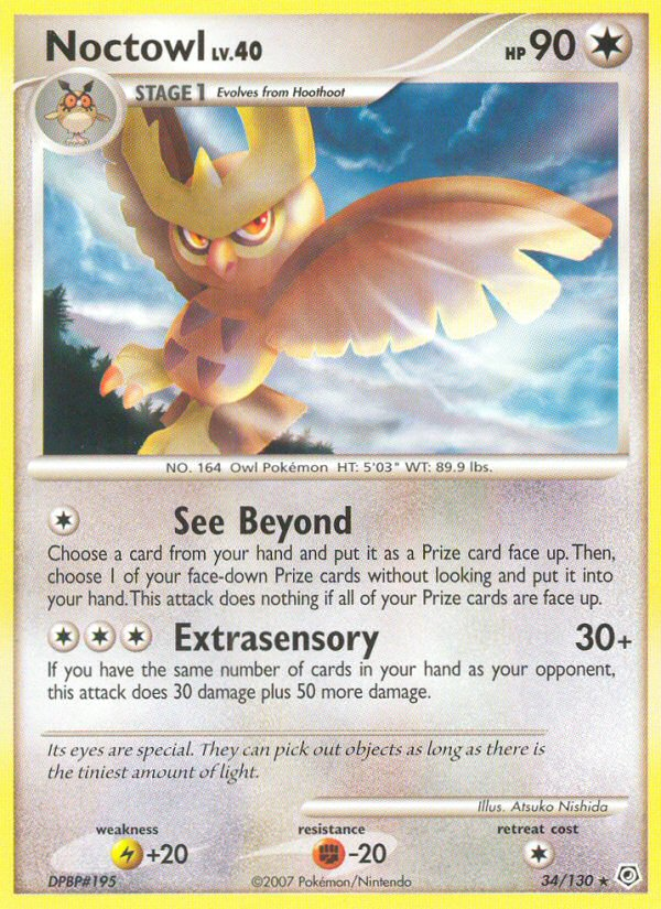 Noctowl (34/130) [Diamond & Pearl: Base Set] | Pegasus Games WI