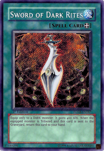 Sword of Dark Rites [FOTB-EN067] Secret Rare | Pegasus Games WI