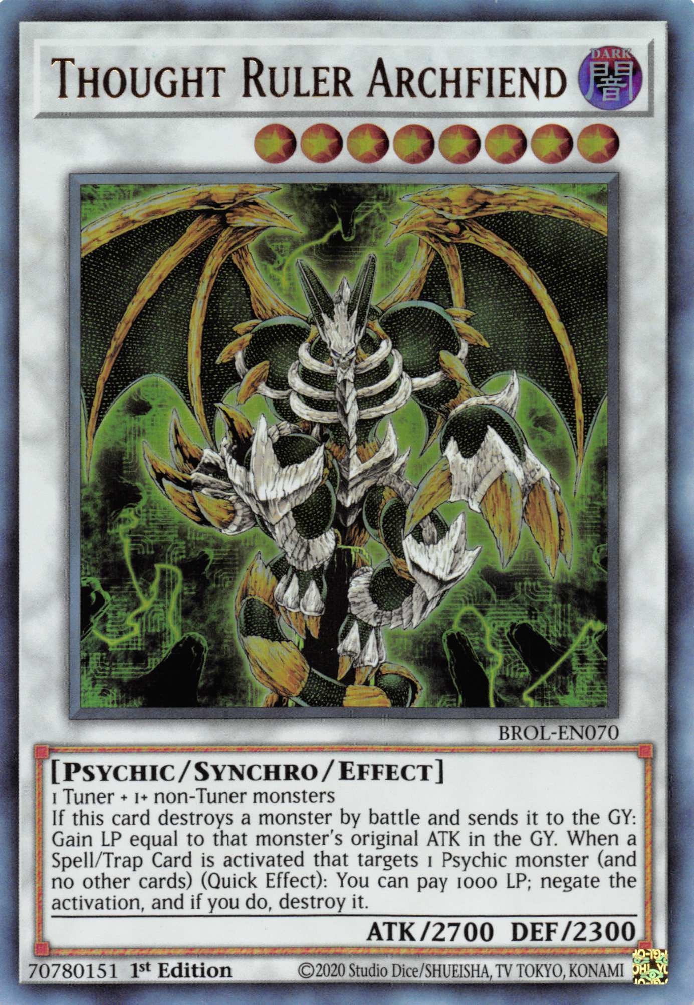 Thought Ruler Archfiend [BROL-EN070] Ultra Rare | Pegasus Games WI