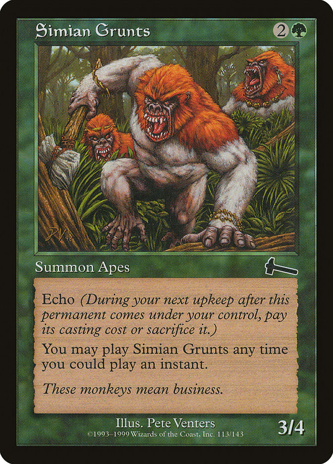 Simian Grunts [Urza's Legacy] | Pegasus Games WI