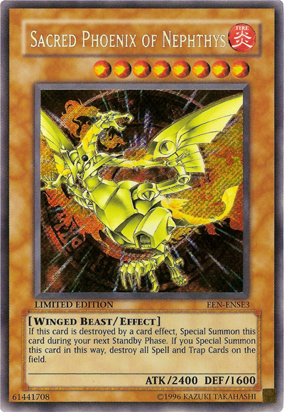 Sacred Phoenix of Nephthys [EEN-ENSE3] Secret Rare | Pegasus Games WI