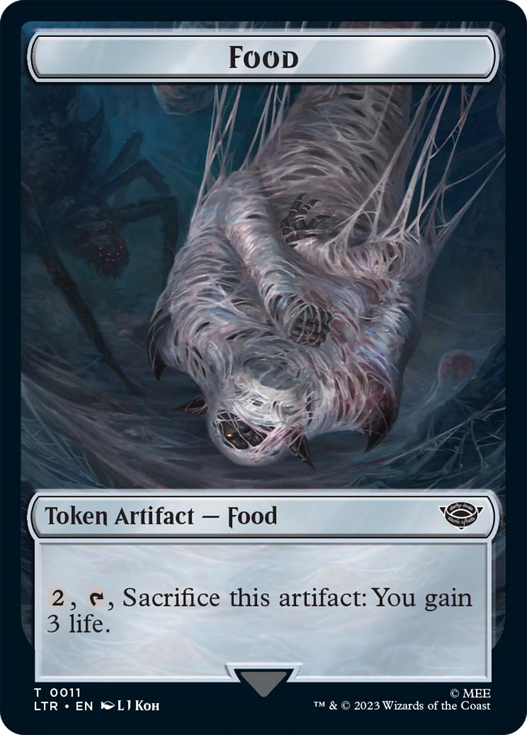 Food // Wraith Double-Sided Token [The Lord of the Rings: Tales of Middle-Earth Commander Tokens] | Pegasus Games WI