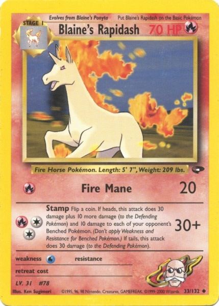 Blaine's Rapidash (33/132) [Gym Challenge Unlimited] | Pegasus Games WI