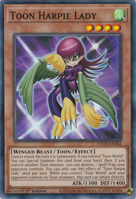 Toon Harpie Lady [TOCH-EN002] Super Rare | Pegasus Games WI