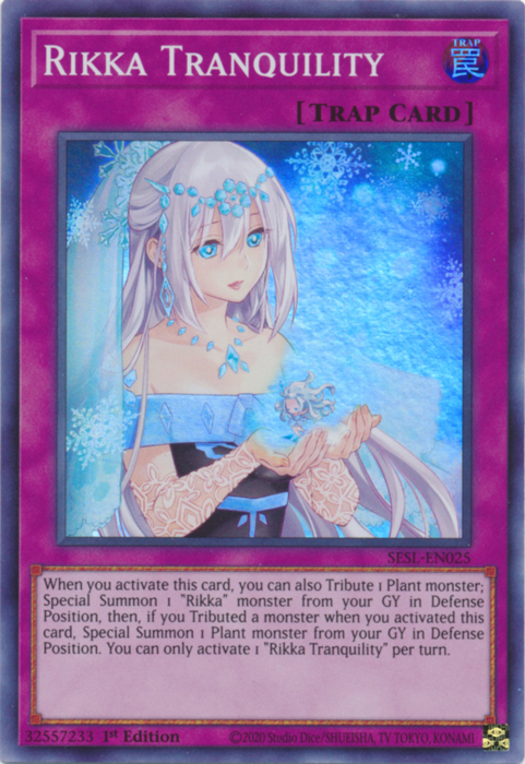 Rikka Tranquility [SESL-EN025] Super Rare | Pegasus Games WI