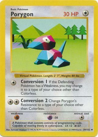 Porygon (39/102) [Base Set Shadowless Unlimited] | Pegasus Games WI