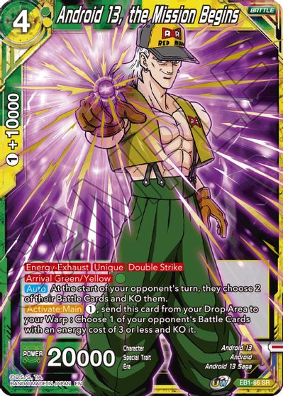 Android 13, the Mission Begins (EB1-66) [Battle Evolution Booster] | Pegasus Games WI