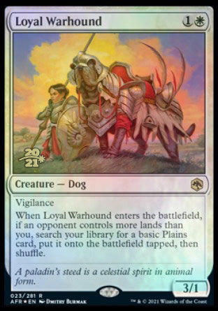 Loyal Warhound [Dungeons & Dragons: Adventures in the Forgotten Realms Prerelease Promos] | Pegasus Games WI