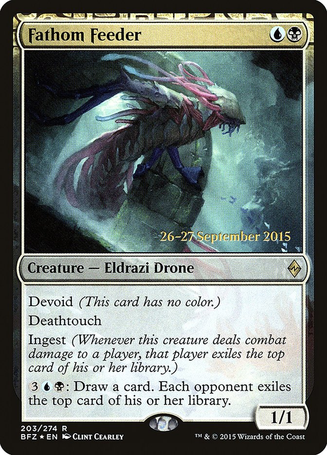 Fathom Feeder [Battle for Zendikar Prerelease Promos] | Pegasus Games WI
