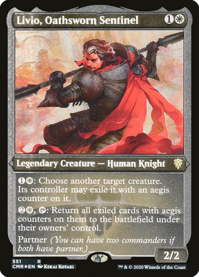 Livio, Oathsworn Sentinel (Etched) [Commander Legends] | Pegasus Games WI