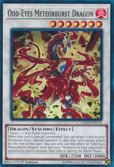 Odd-Eyes Meteorburst Dragon [LEDD-ENC31] Common | Pegasus Games WI