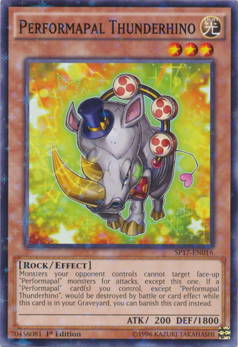 Performapal Thunderhino (Starfoil) [SP17-EN016] Starfoil Rare | Pegasus Games WI