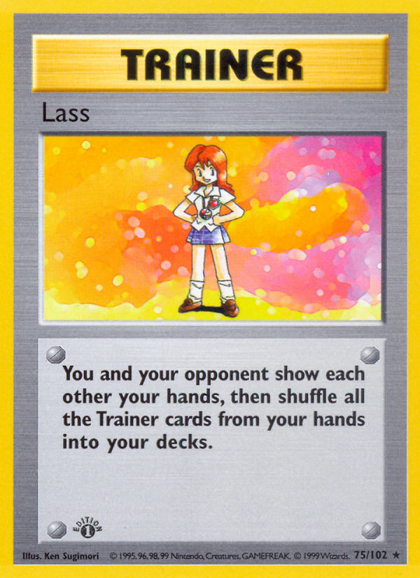 Lass (75/102) (Shadowless) [Base Set 1st Edition] | Pegasus Games WI