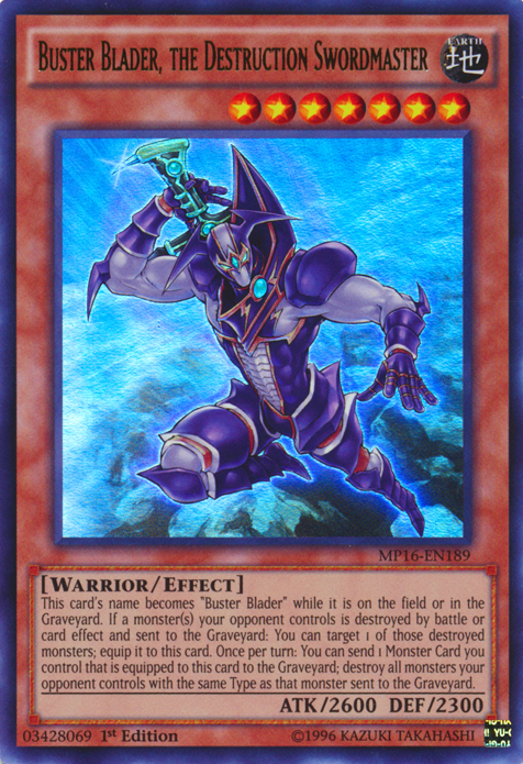 Buster Blader, the Destruction Swordmaster [MP16-EN189] Ultra Rare | Pegasus Games WI