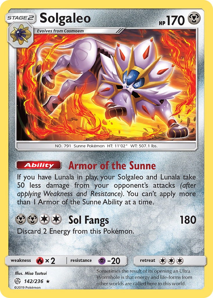 Solgaleo (142/236) [Sun & Moon: Cosmic Eclipse] | Pegasus Games WI