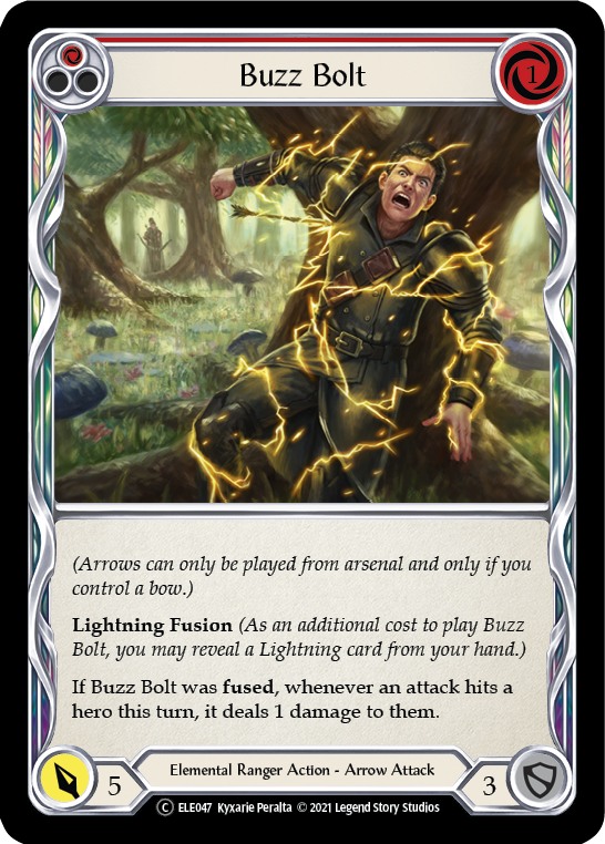 Buzz Bolt (Red) [U-ELE047] Unlimited Rainbow Foil | Pegasus Games WI