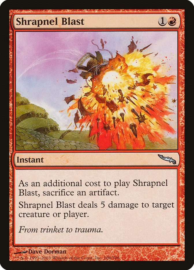 Shrapnel Blast [Mirrodin] | Pegasus Games WI