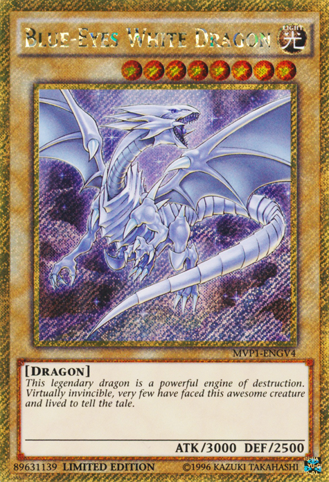 Blue-Eyes White Dragon [MVP1-ENGV4] Gold Secret Rare | Pegasus Games WI