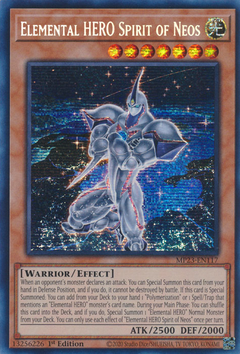 Elemental HERO Spirit of Neos [MP23-EN117] Prismatic Secret Rare | Pegasus Games WI