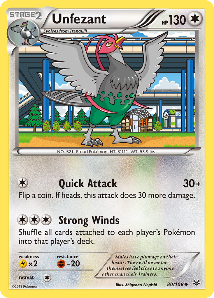 Unfezant (80/108) [XY: Roaring Skies] | Pegasus Games WI