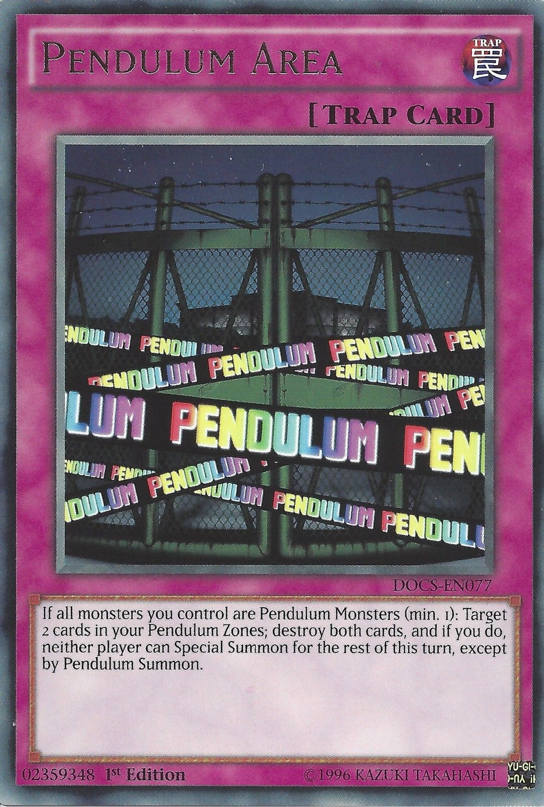 Pendulum Area [DOCS-EN077] Rare | Pegasus Games WI