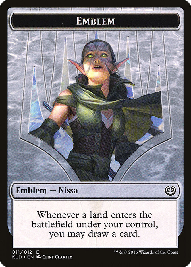 Nissa, Vital Force Emblem [Kaladesh Tokens] | Pegasus Games WI