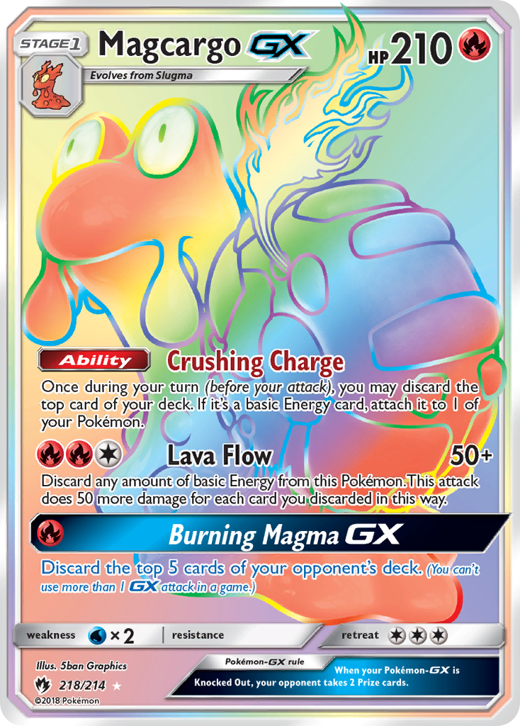 Magcargo GX (218/214) [Sun & Moon: Lost Thunder] | Pegasus Games WI