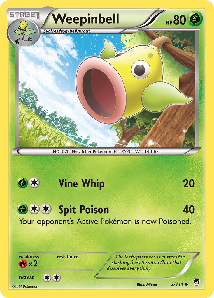 Weepinbell (2/111) [XY: Furious Fists] | Pegasus Games WI