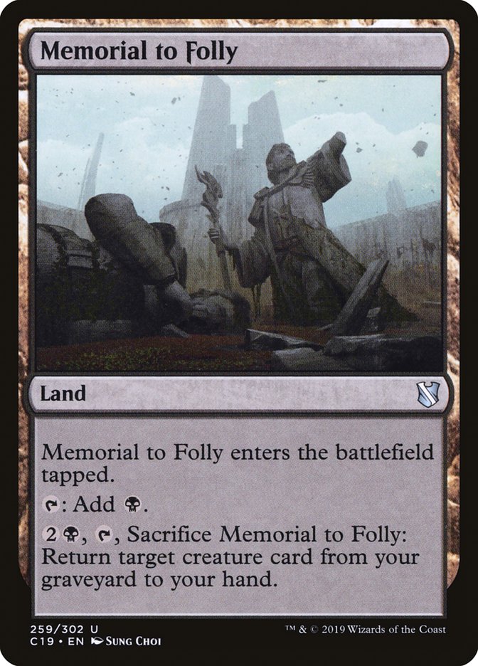 Memorial to Folly [Commander 2019] | Pegasus Games WI