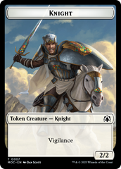 Knight (7) // Spirit (14) Double-Sided Token [March of the Machine Commander Tokens] | Pegasus Games WI