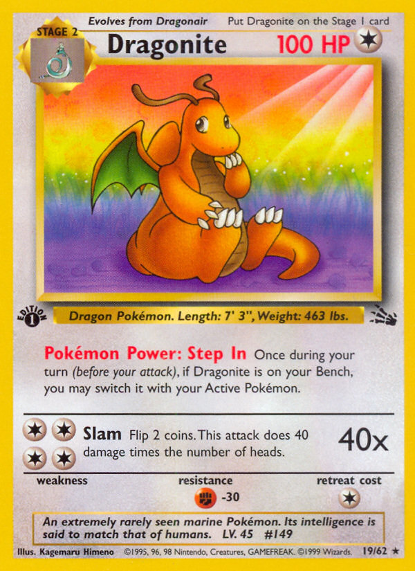 Dragonite (19/62) [Fossil 1st Edition] | Pegasus Games WI