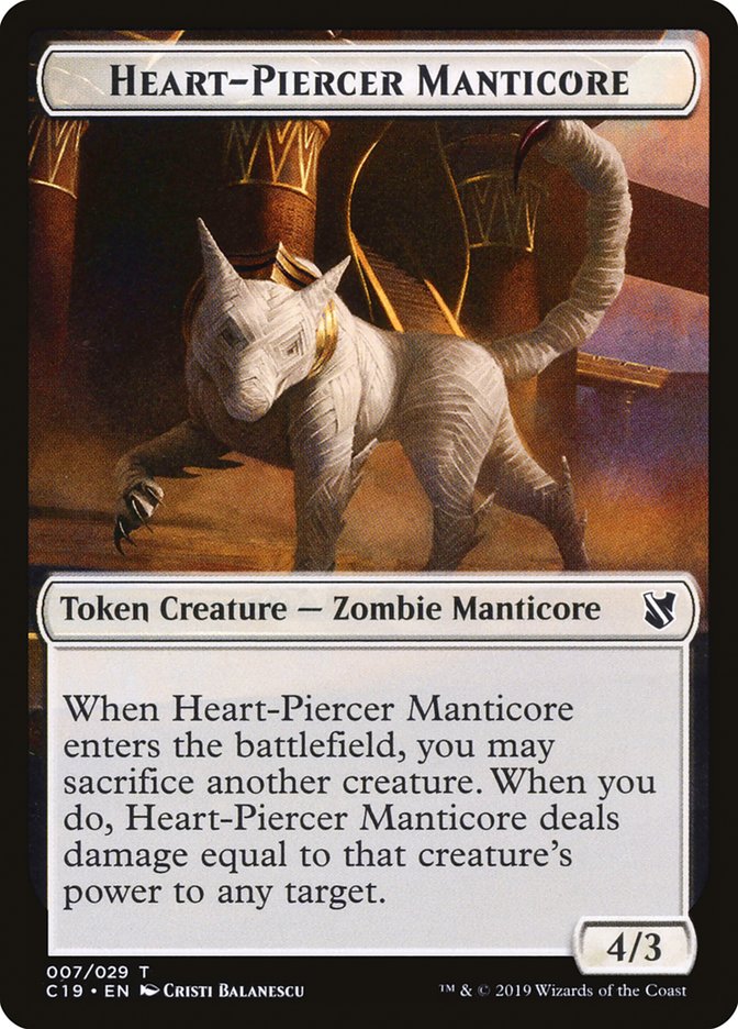 Heart-Piercer Manticore Token [Commander 2019 Tokens] | Pegasus Games WI