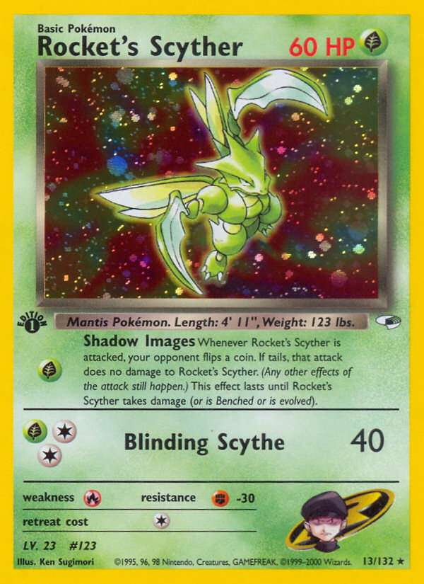 Rocket's Scyther (13/132) [Gym Heroes 1st Edition] | Pegasus Games WI