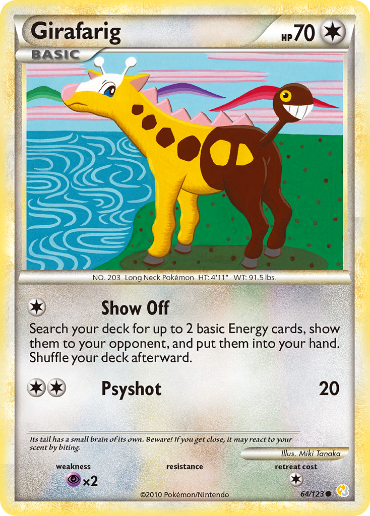 Girafarig (64/123) [HeartGold & SoulSilver: Base Set] | Pegasus Games WI