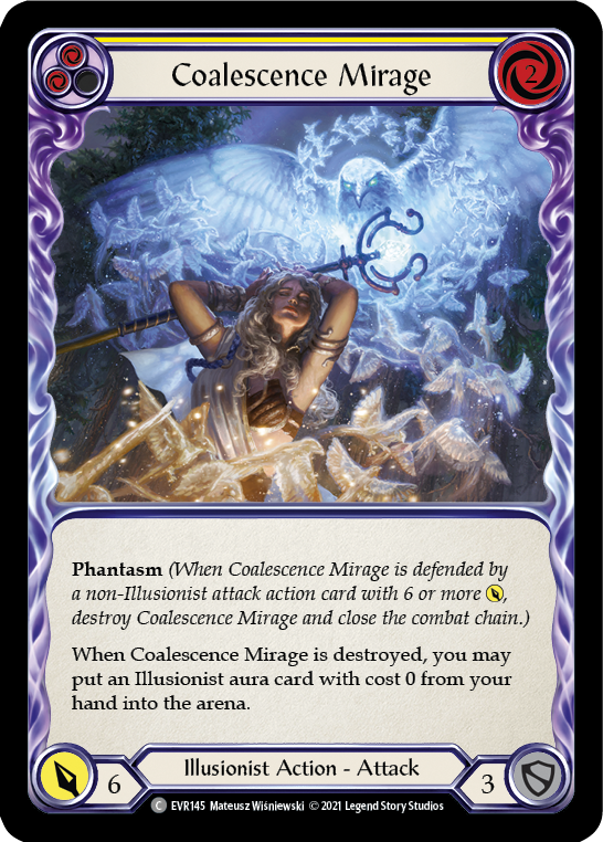 Coalescence Mirage (Yellow) [EVR145] (Everfest)  1st Edition Rainbow Foil | Pegasus Games WI
