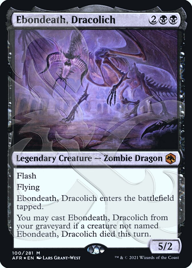 Ebondeath, Dracolich (Ampersand Promo) [Dungeons & Dragons: Adventures in the Forgotten Realms Promos] | Pegasus Games WI