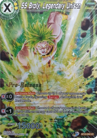 SS Broly, Legendary Unison (BT10-094) [Rise of the Unison Warrior Prerelease Promos] | Pegasus Games WI