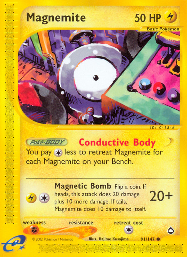 Magnemite (91/147) [Aquapolis] | Pegasus Games WI