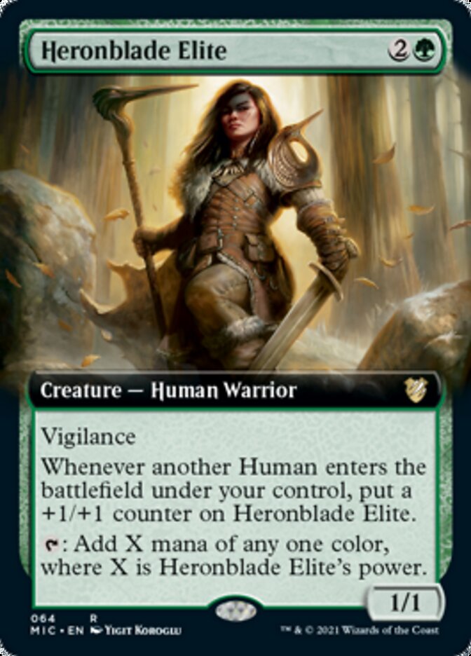 Heronblade Elite (Extended Art) [Innistrad: Midnight Hunt Commander] | Pegasus Games WI