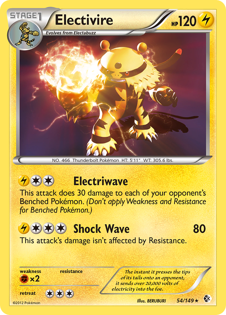 Electivire (54/149) [Black & White: Boundaries Crossed] | Pegasus Games WI