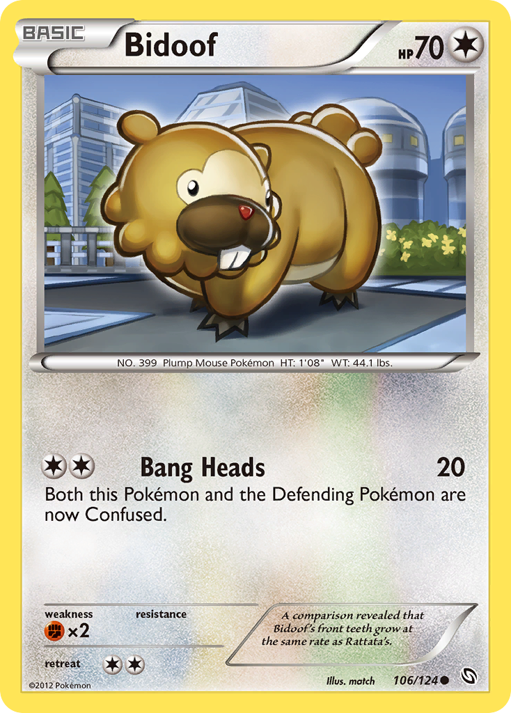 Bidoof (106/124) [Black & White: Dragons Exalted] | Pegasus Games WI